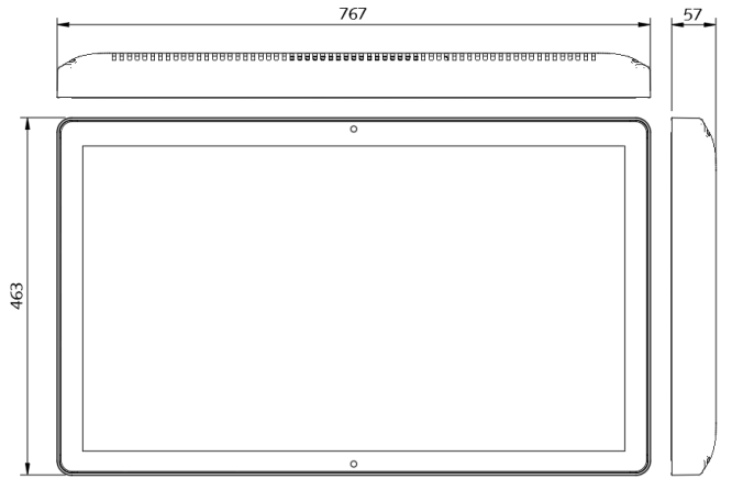 LCD monitor dimensions